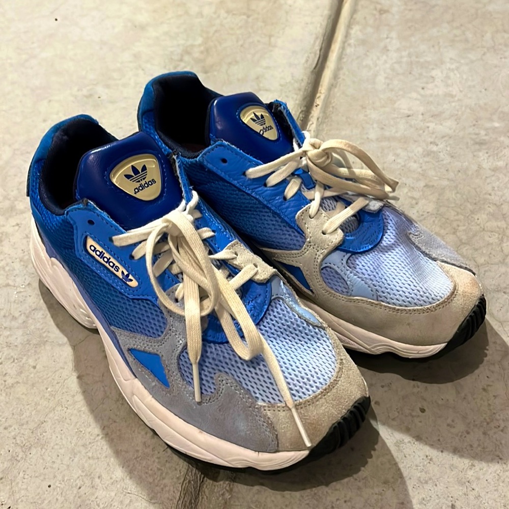 Blue Adidas sneakers